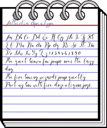 Astherlia Regular animated font preview