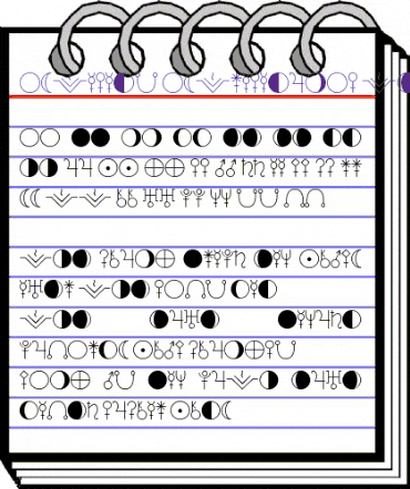 ASTOLOGY ASTROLOGICAL TFB Regular animated font preview