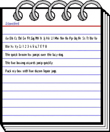 Astonished Regular animated font preview Astonished Regular animated font preview