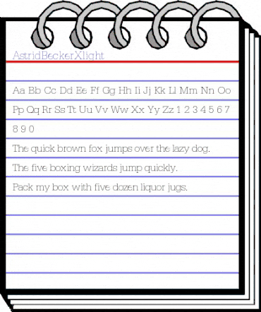 AstridBeckerXlight Regular animated font preview AstridBeckerXlight Regular animated font preview