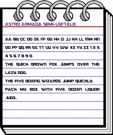 Astro Armada Semi-Leftalic Regular animated font preview Astro Armada Semi-Leftalic Regular animated font preview