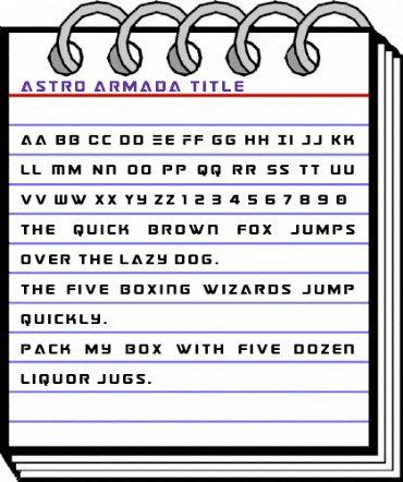 Astro Armada Title Regular animated font preview