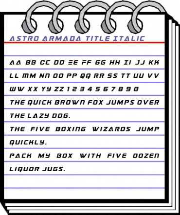 Astro Armada Title Italic Regular animated font preview Astro Armada Title Italic Regular animated font preview