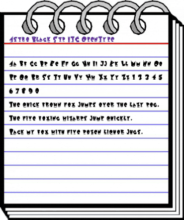 Astro Black Std ITC Regular animated font preview