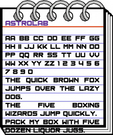 Astrolab Regular animated font preview Astrolab Regular animated font preview