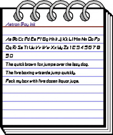 Astron Boy Ink Regular animated font preview