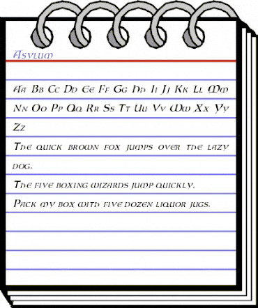 Asylum 3 Italic animated font preview Asylum 3 Italic animated font preview