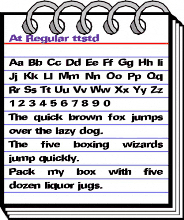 At Regular animated font preview
