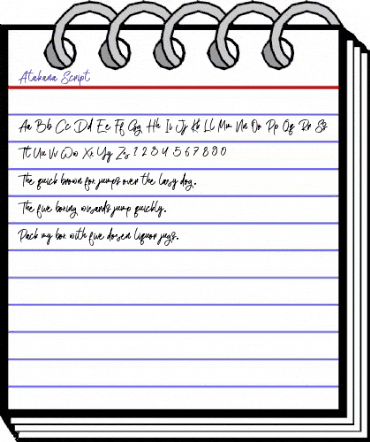 Atakana Script Regular animated font preview