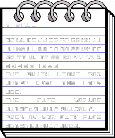 Atari 1 Regular animated font preview
