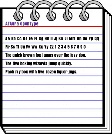 ATAura Regular animated font preview