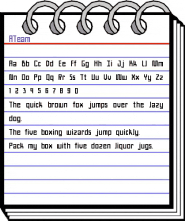 ATeam Normal animated font preview