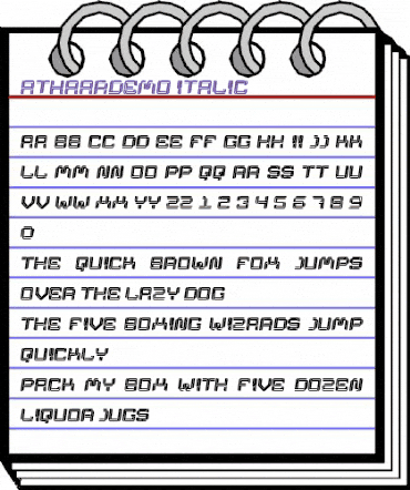 Athaar Demo Italic animated font preview