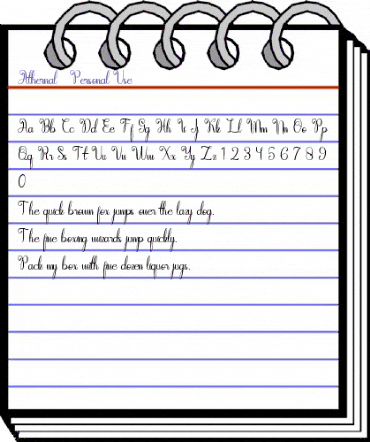 Athernal - Personal Use Regular animated font preview