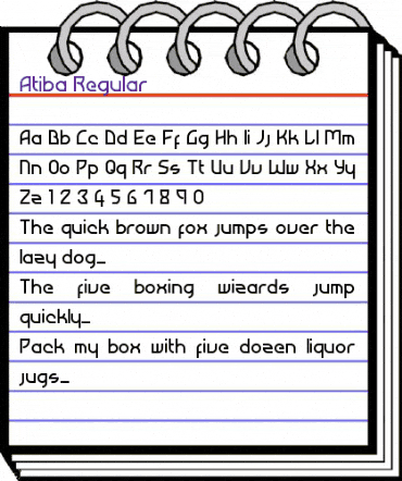 Atiba Regular animated font preview