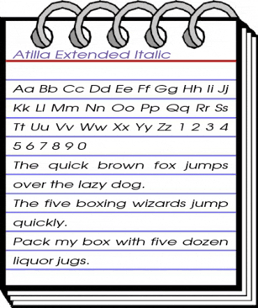 Atilla Extended Italic animated font preview Atilla Extended Italic animated font preview
