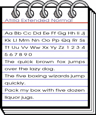 Atilla Extended Normal animated font preview Atilla Extended Normal animated font preview