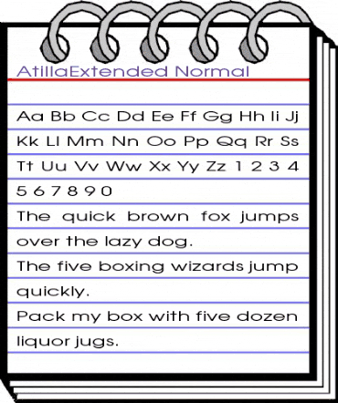 AtillaExtended Normal animated font preview