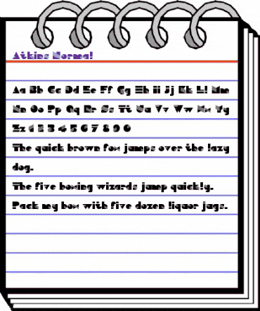 Atkins-Normal Regular animated font preview
