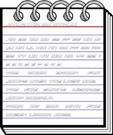 Atlantia 3D Italic Italic animated font preview Atlantia 3D Italic Italic animated font preview