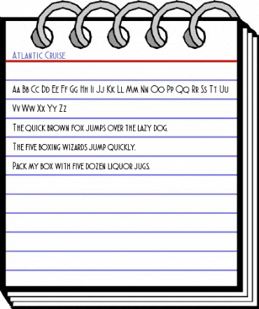 Atlantic Cruise Regular animated font preview Atlantic Cruise Regular animated font preview