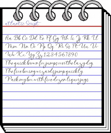 atlantic Script Regular animated font preview atlantic Script Regular animated font preview