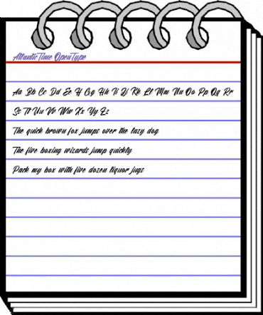 Atlantic Time Regular animated font preview Atlantic Time Regular animated font preview