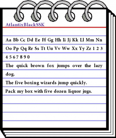 AtlantixBlackSSK Regular animated font preview