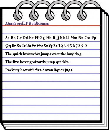 AtmaSerifLF-BoldRoman Regular animated font preview AtmaSerifLF-BoldRoman Regular animated font preview