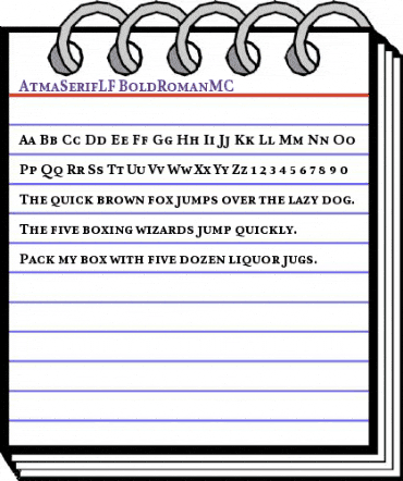 AtmaSerifLF-BoldRomanMC Regular animated font preview AtmaSerifLF-BoldRomanMC Regular animated font preview