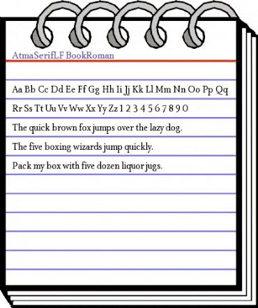 AtmaSerifLF-BookRoman Regular animated font preview AtmaSerifLF-BookRoman Regular animated font preview