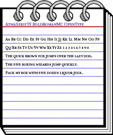 AtmaSerifTF-BoldRomanMC Regular animated font preview AtmaSerifTF-BoldRomanMC Regular animated font preview