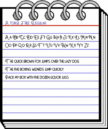 Atorge Free Regular animated font preview