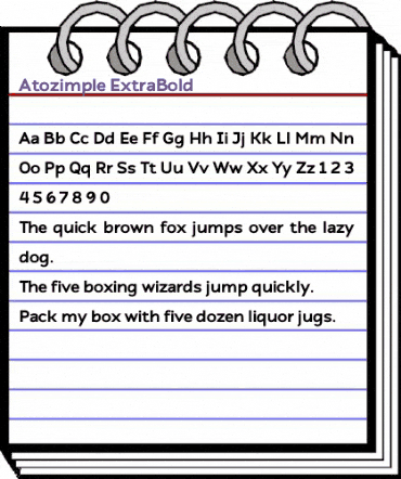 Atozimple ExtraBold Regular animated font preview Atozimple ExtraBold Regular animated font preview