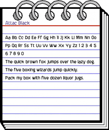 Attac Regular animated font preview