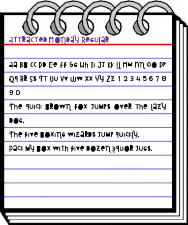 Attracted Monday Regular animated font preview Attracted Monday Regular animated font preview