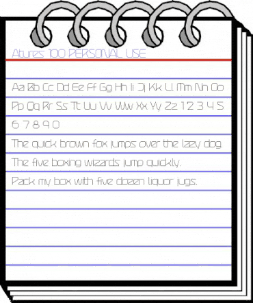 Atures 100 PERSONAL USE ONLY Regular animated font preview Atures 100 PERSONAL USE ONLY Regular animated font preview