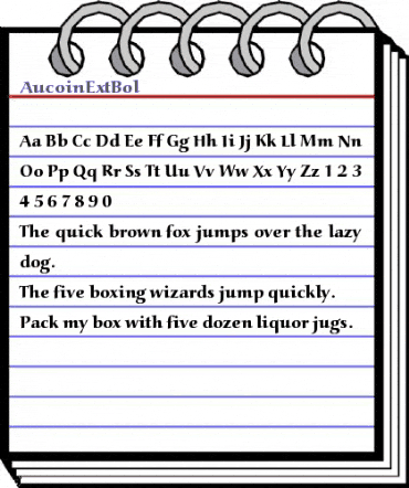 AucoinExtBol Regular animated font preview AucoinExtBol Regular animated font preview