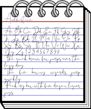 Audhistine Regular animated font preview Audhistine Regular animated font preview