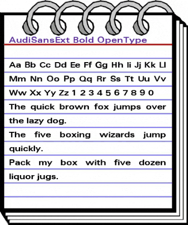 AudiSansExt Bold animated font preview