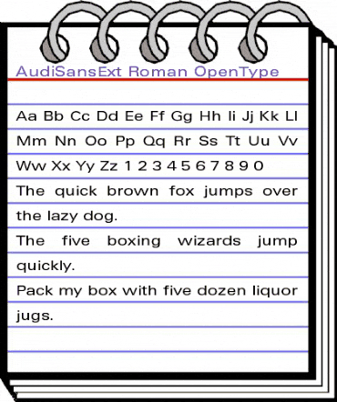 AudiSansExt Roman animated font preview AudiSansExt Roman animated font preview