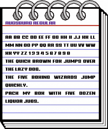 Augsburg Regular animated font preview Augsburg Regular animated font preview