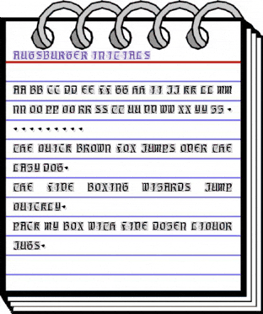 Augsburger Initials Regular animated font preview Augsburger Initials Regular animated font preview