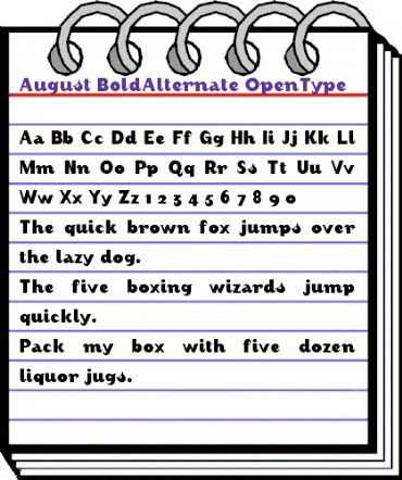 August BoldAlternate animated font preview August BoldAlternate animated font preview