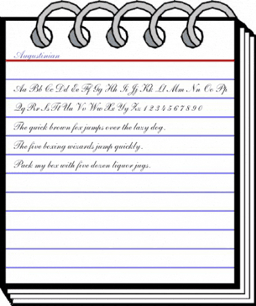 Augustinian Italic animated font preview