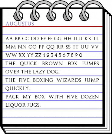 Augustus Regular animated font preview Augustus Regular animated font preview