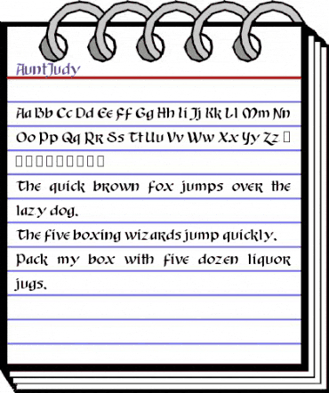 AuntJudy Regular animated font preview