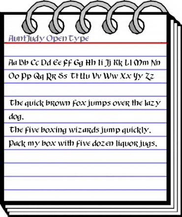 Aunt Judy animated font preview