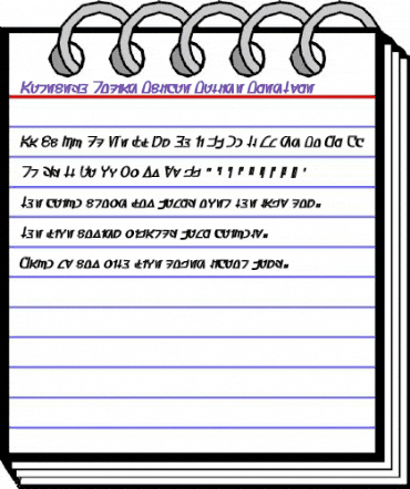 Aurebesh_Rodian OblqOutline animated font preview