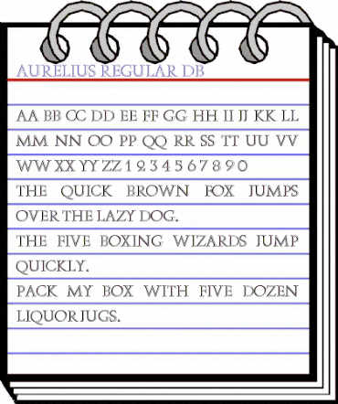 Aurelius DB Regular animated font preview